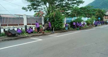 STTIS Siau Lakukan Kerja Bakti Pembersihan Lingkungan