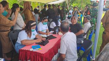 Pembukaan TMMD Kodim 1301 Gelar Pemeriksaan Kesehatan Gratis 