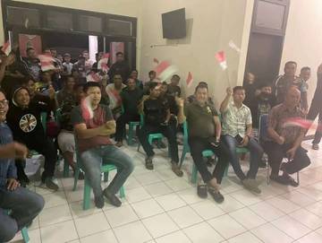 Semi Final Piala Asia U - 23, Polres Kepulauan Talaud dan Polsek Jajaran Gelar Nobar