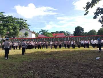 Kabag Ops Pimpin Apel Jam Pimpinan Polres Talaud