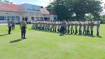 Hadapi Pilkada 2024, Polres Kepulauan Talaud Latihan Dalmas