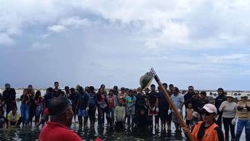 Masyarakat dan sejumlah elemen laksanakan Manammi di Miangas