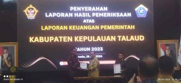 Talaud Raih WTP ke 8 Dari BPK RI