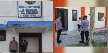 Polres Talaud dan Jajaran Pengamanan di Gereja