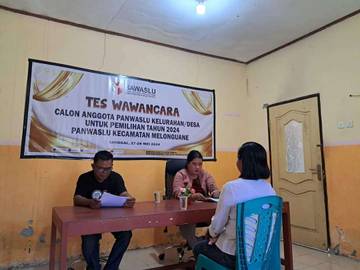 Panwas Melonguane Wawancarai Calon PKD