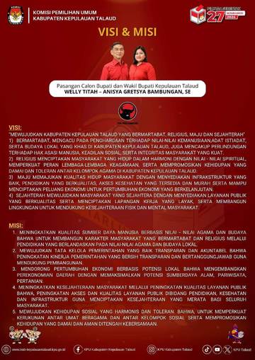 KPU Talaud Umumkan Visi Misi Bapaslon Cakada