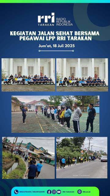 Kegiatan Jalan Sehat bersama RRI Tarakan