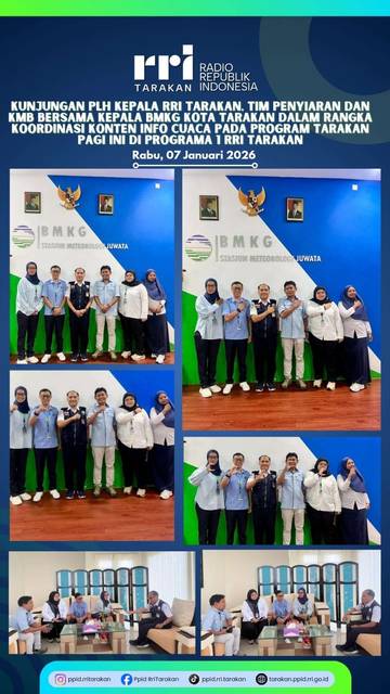 Koordinasi Kerjasama RRI Tarakan dengan BMKG Tarakan