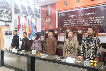 KPU Tidore Rakor Persiapan Penyusunan DPS Pilkada 2024