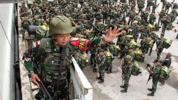 Suasana Pemberangkatan Prajurit TNI ke Perbatasan RI-Papua Nugini