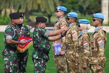 KRI Diponogoro-365 Garuda Contingent XXVIII-O UNIFIL Returns