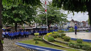 Meski Diguyur Hujan, Upacara Hut Korpri ke-53 Tetap Terlaksana