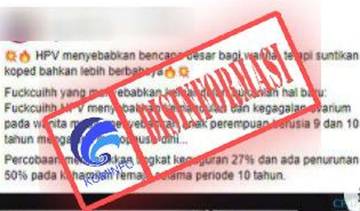 Hoaks Vaksin HPV Anak Perempuan Sebabkan Menopause Dini