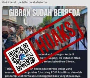 Hoaks Paspampres Mengganti Kaos Bergambar Caleg PDIP 