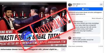 Hoaks Presiden Jokowi Pecat Ketua MK Anwar Usman