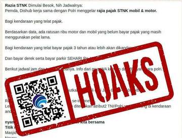 Hoaks Informasi Jadwal Lokasi Razia STNK di Aceh