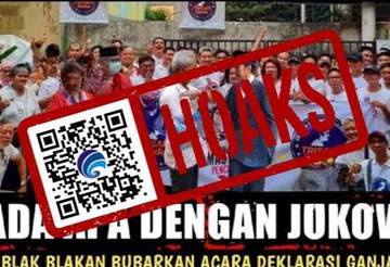 Hoaks Presiden Jokowi Bubarkan Acara Deklarasi Ganjar Pranowo