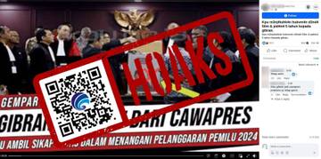 Hoaks KPU Denda dan Coret Gibran sebagai Cawapres 