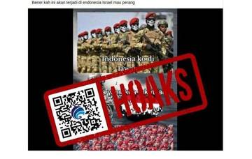 Hoaks Narasi Israel dan Indonesia Akan Perang