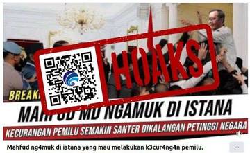 Hoaks Menkopolhukam Mahfud MD Mengamuk di Istana Negara