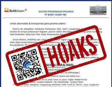 Hoaks Rekrutmen Mengatasnamakan PT Bukit Asam Tbk 