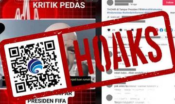 Hoaks Presiden FIFA Kecewa Soal Lapangan JIS Kebanjiran