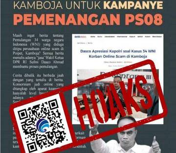 Hoaks Dana Judi Online dari Kamboja untuk Kampanye 