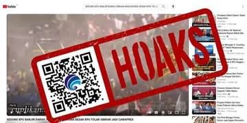 Hoaks Aksi Tolak Gibran, Gedung KPU Banjir Darah