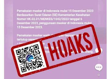 Hoaks Surat Edaran Kemenkes tentang Penggunaan Masker Kembali