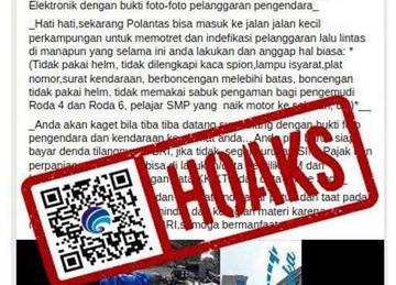 Hoaks Ribuan Kendaraan Polantas Dilengkapi ETLE