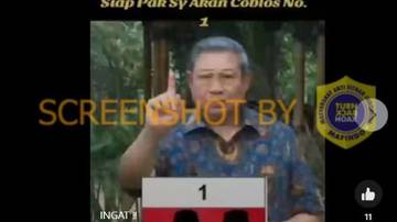 Hoaks SBY Ajak Coblos Nomor 1 Pasangan Amin