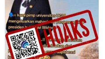 Hoaks Aksi Kritik Presiden Rektor UGM Mengeluarkan Gielbran