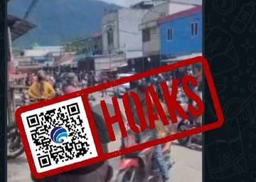 Hoaks Video Terkait 'Waena Mulai Diserang'