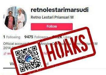 Hoaks Akun Palsu TikTok Menlu Retno 