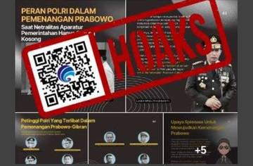 Hoaks Delapan Petinggi Polri Menangkan Prabowo-Gibran 