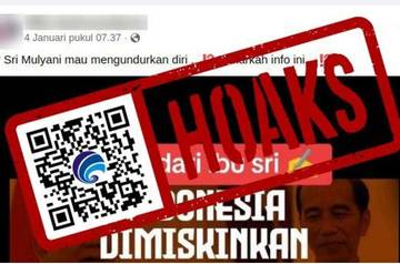 Hoaks Menkeu Sri Mulyani Mengundurkan Diri