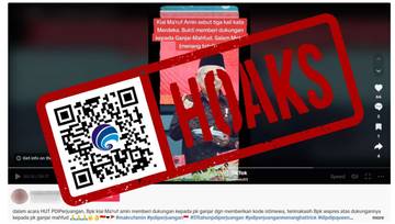 Hoaks Wapres Ma'ruf Amin Dukung Ganjar-Mahfud 