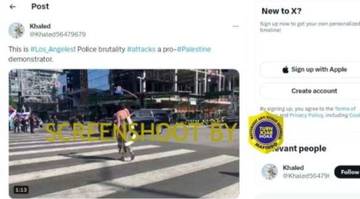 Hoaks Polisi Los Angeles Menyerang Pendemo Pembela Palestina