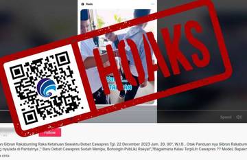 Hoaks Gibran Ketahuan Menggunakan Otak Panduan saat Debat 