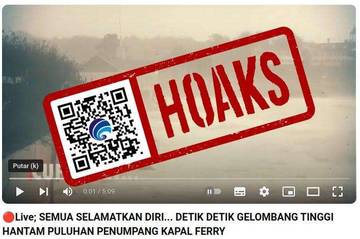 Hoaks Video Gelombang Air Tinggi Menghantam Kapal Feri