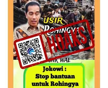 Presiden Jokowi Perintahkan Usir Pengungsi Rohingya Hoaks