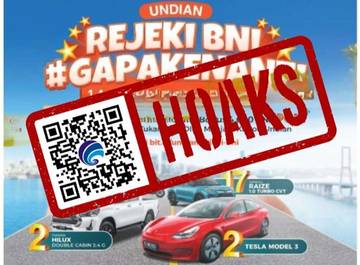 Hoaks Undian Gebyar Bank Nasional Indonesia Tahun 2024