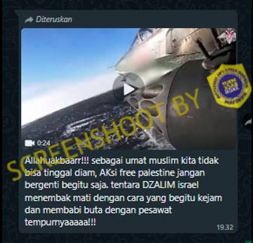 Hoaks Penembakan dari Pesawat Tentara Israel ke Palestina