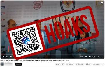Hoaks Bawaslu Melarang Tim Prabowo Hadiri Debat Selanjutnya