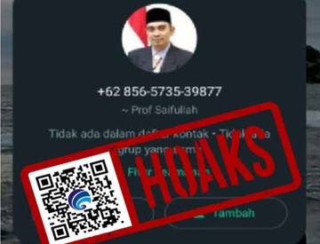 Hoaks Akun WhatsApp Wakil Rektor III UIN Ar-Raniry