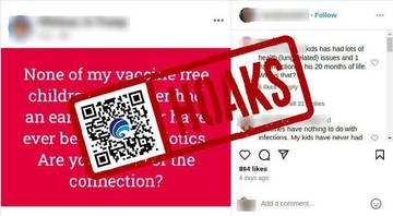 Hoaks Anak Tidak Divaksin Bebas Infeksi Telinga