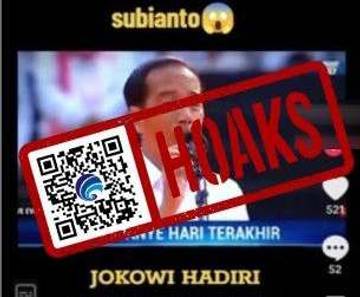 Hoaks Presiden Jokowi Hadir Kampanye Prabowo-Gibran di GBK