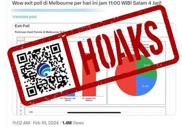 Hoaks Hasil Exit Poll Pemilu 2024 di Luar Negeri