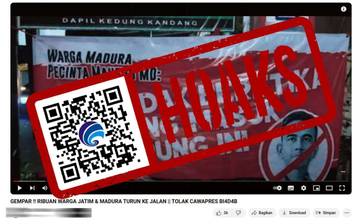Hoaks Ribuan Warga Madura  Boikot Kampanye Prabowo-Gibran