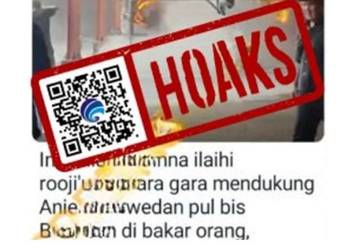 Hoaks Pangkalan Bus Budiman Dibakar karena Dukung Anies 